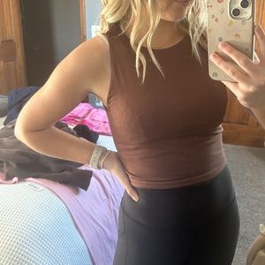 brown athletic tank